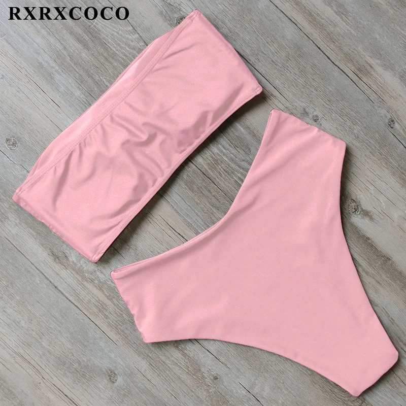 RXRXCOCO, бикини,, купальник, женский, высокая талия, бикини, набор, пуш-ап, сексуальный бандаж, купальник, женская летняя пляжная одежда