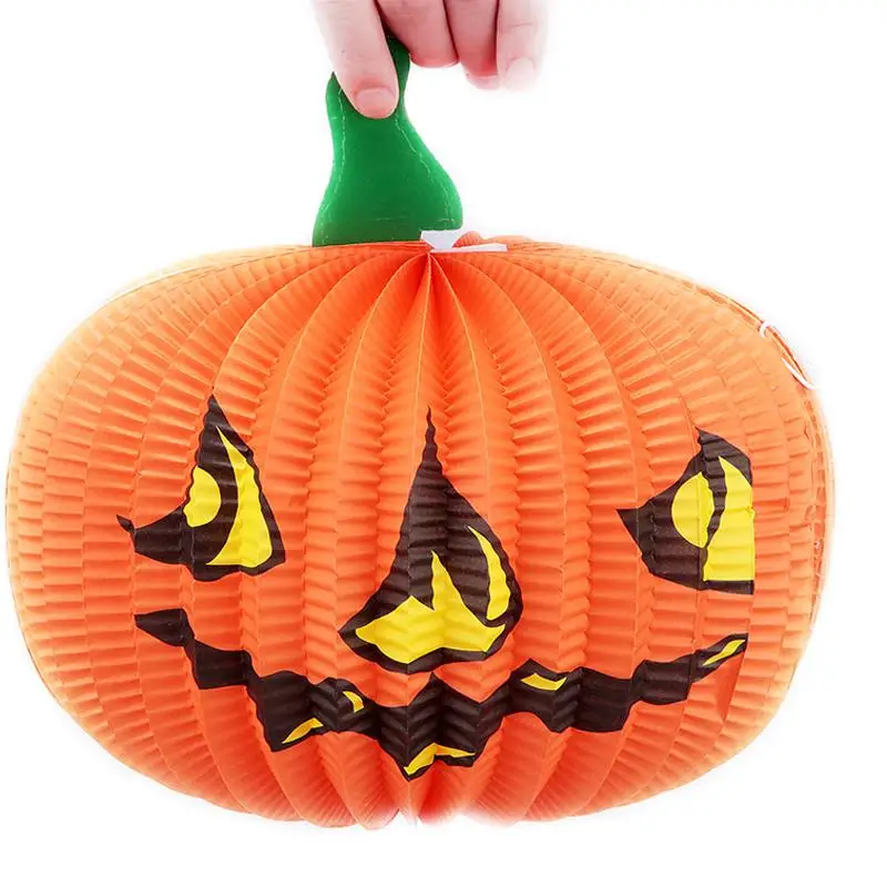 26cm 2pcs halloween decoration pumpkin light hanging paper lantern lamp outdoor party supplies 03 - Halloween Decorations Pumpkins 26cm 2pcs halloween decoration pumpkin light hanging paper lantern lamp outdoor party supplies 03 - Halloween Decorations Pumpkins