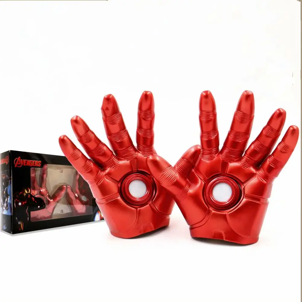

Marvel Avengers Endgame Iron Man Gloves PVC Action Figure Cosplay Ironman Gloves Accessories Model Toys Doll with LED Light Gift