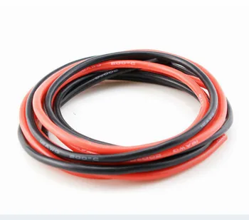 

Free Shipping 1meter Red+1meter Black Silicon Wire 12AWG 14AWG 16AWG 22AWG 24AWG Heatproof Soft Silicone Silica Gel Wire Cable