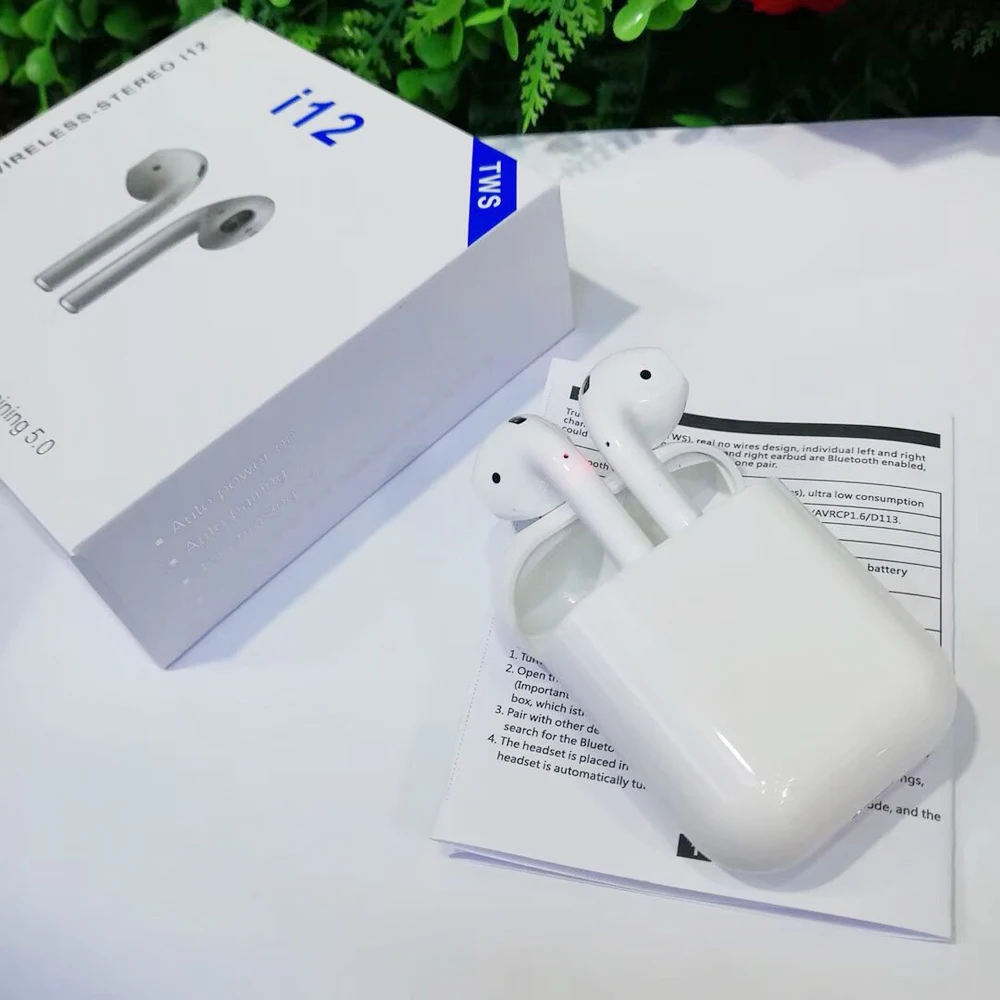 I12 TWS Bluetooth 5 0 наушники 1:1 беспроводные двойные звонки умные сенсорные для