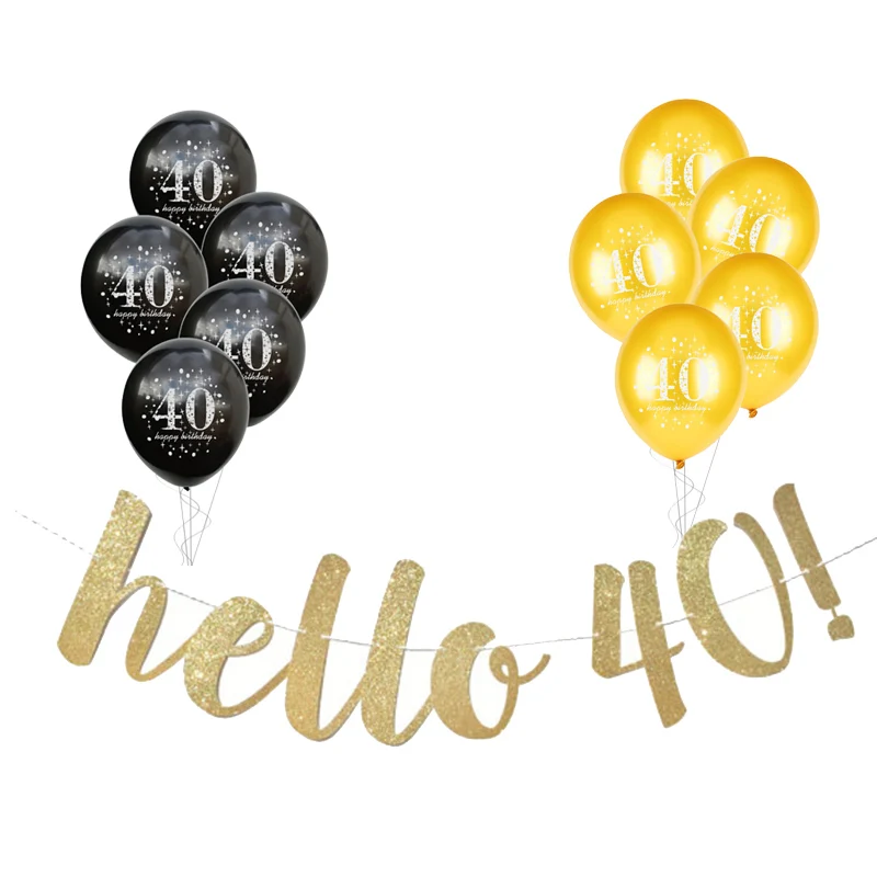 Блеск 30th 40th 50th 60th знаковые гирлянды ко дню рождения с воздушными шарами комплект счастливый декор для вечеринки в честь Дня Рождения взрослая развесель до 30 лет