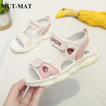 

Girls sandals 2019 summer new boys casual big size 28-39 soft bottom non-slip beach bear sandals
