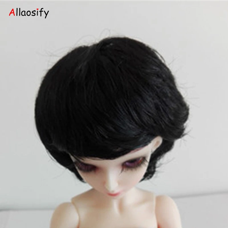 Allaosify BJD wig bjd doll SD wig male doll hair white short hair high temperature1/3 1/4 1/6 Buy one get one free bjd hair