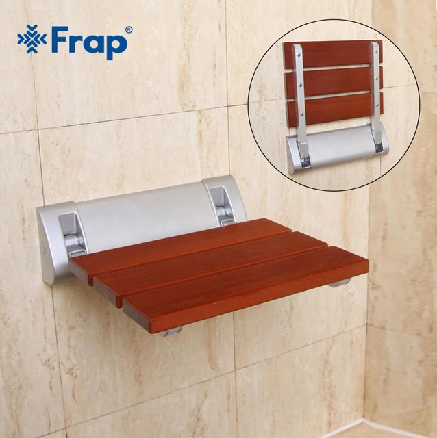 Frap New Wall Mounted Shower Folding Seat Chairs Bench Folding Waiting
