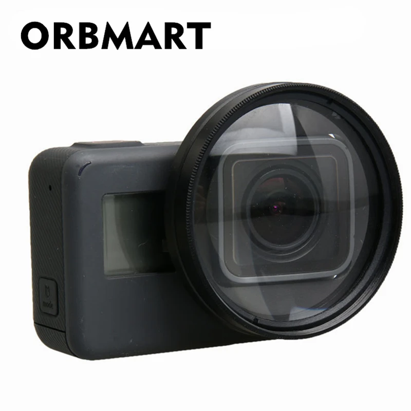 orbmart lupa de ampliação de fechamento de lente para gopro hero go pro filtro para lentes das câmeras