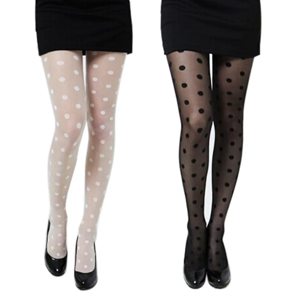 

2019 New Women Sexy Sheer Lace Big Dot Pantyhose Stockings Tights Dots bike bicycle cycling socks sports yoga socks