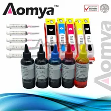 Aomya 5 цветов совместимый для hp 364 364XL чернильные картриджи пополнения чернил комплект B8550 B8553/B8558 C6380 C6383 C5324 C5383 C5380 C6324