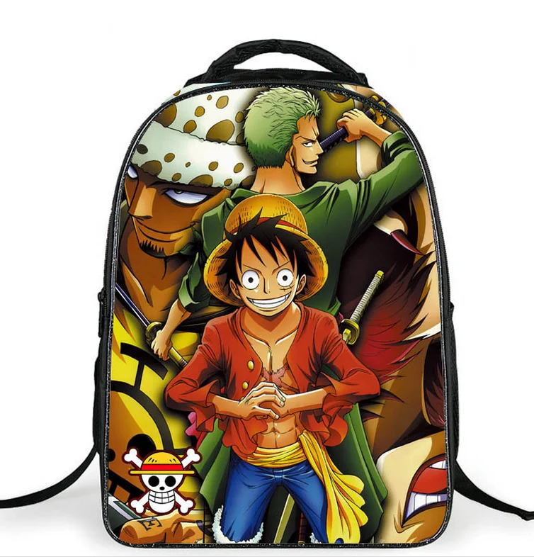 Anime One Piece Luffy Roronoa Zoro Ace Bag Children Backpacks Kids School Bags for Teenagers