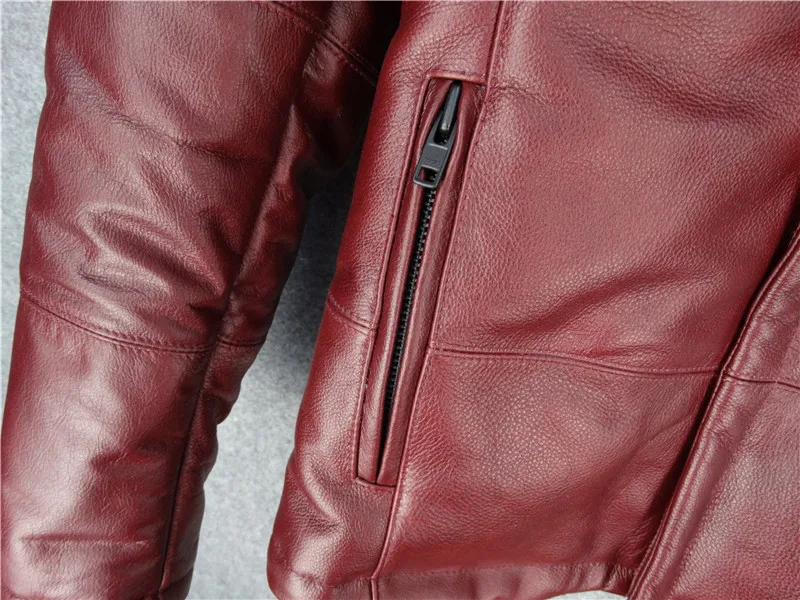 Free shipping.Fashion slim quality genuine leather jackets,Brand new casual mens cowhide coat,style winter warm cotton jackets black sheepskin coat