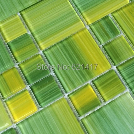 Grun Gemischt Gelbe Farbe Kristall Glasmosaik Fliesen Kuche Backsplash Mosaic Badezimmer Dusche Schwimmbad Mosaik Fliesen Hmb1434 Tiles Kitchen Mosaic Bathroomkitchen Tiles Aliexpress