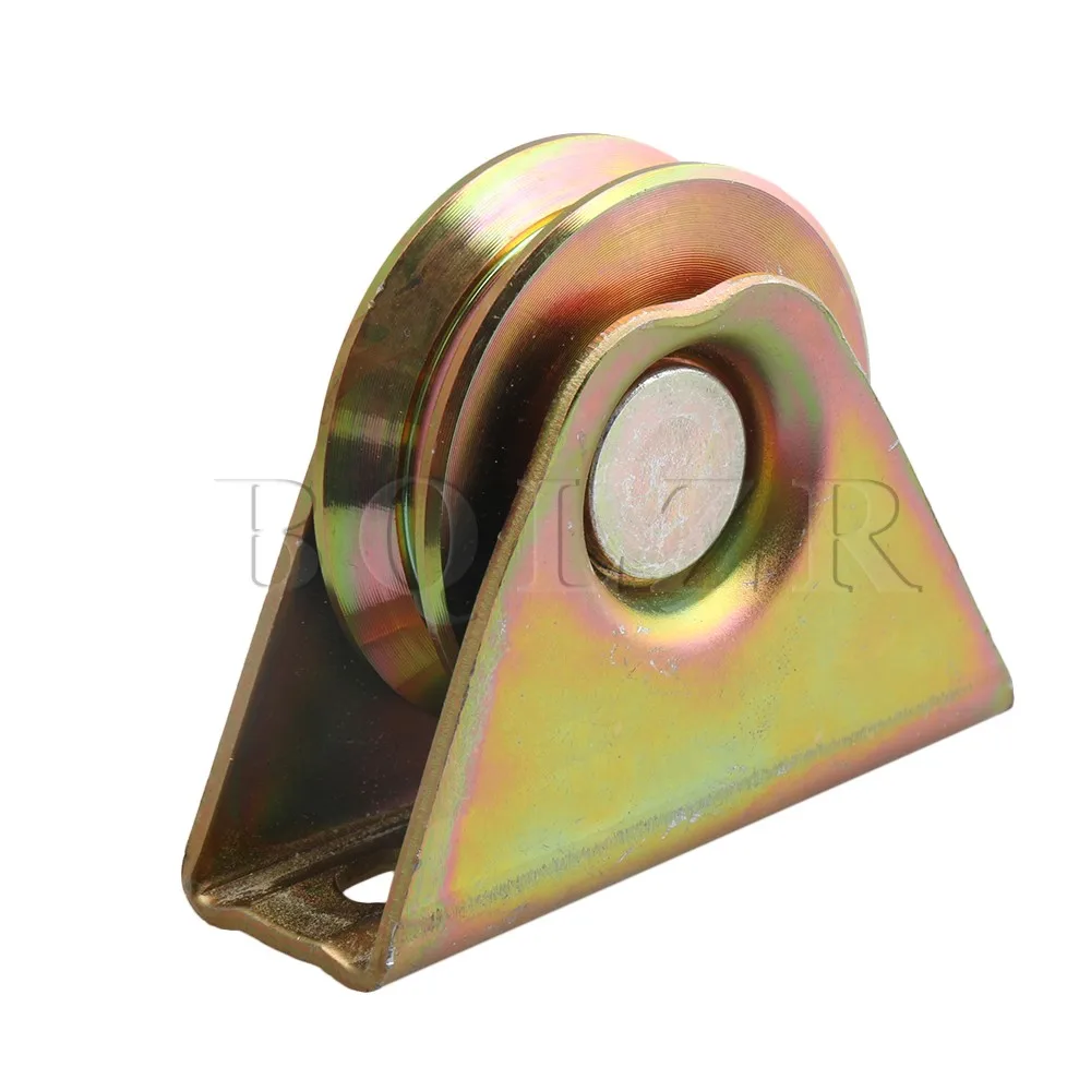 

BQLZR58x17mm Zinc-Coated Y-Groove Trapezoid Copper-Colored Steel Sliding Door Rollers Wheels for Barn Interior Closet Hardware