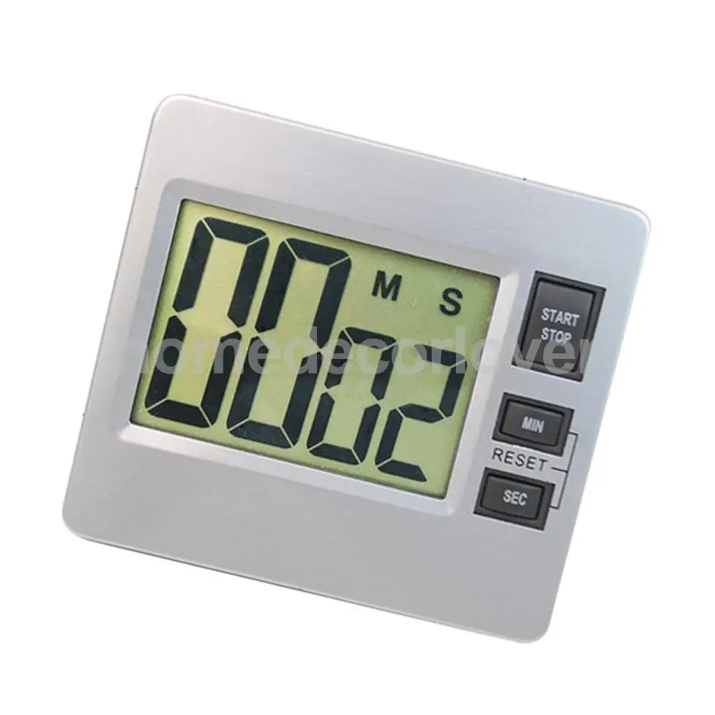   Digital LCD Bathroom Kitchen Wall Alarm Clock Countdown Up Set-up Timer Watch for Spa Sports Cooking Baking Racing Homework