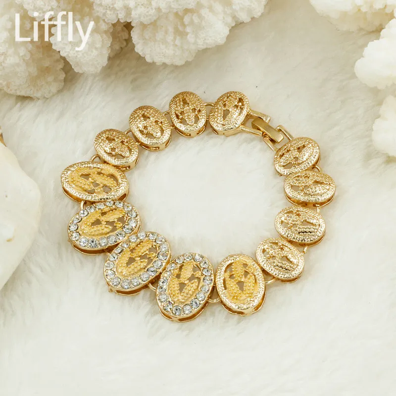 Модные дубайские золотые свадебные ювелирные изделия кулон ожерелье серьги ювелирные изделия кристалл Дубай Африканский Шарм женские ювелирные наборы