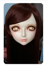 (GL035) Mujeres/Muchacha Dulce Resina Media Cabeza Máscara Cosplay Anime Japonés Kigurumi BJD Lolita Máscara Realista Crossdressing Muñeca del sexo