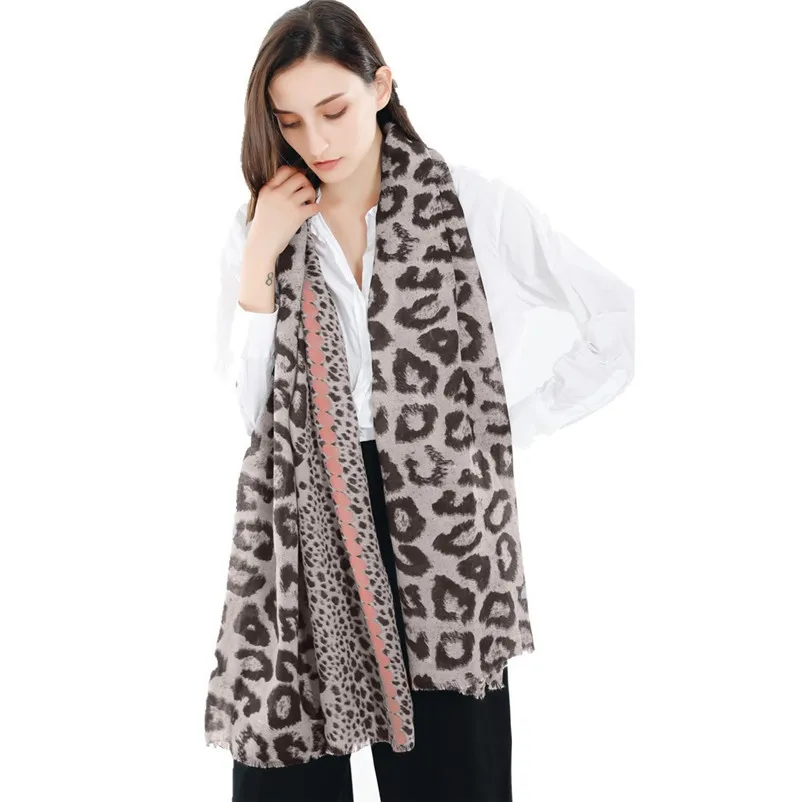 New Fashion Design Hot Women Winter Scarf Leopard Tassel Cotton Linen Color Block Scarf Shawl Wrap Cover crinkle hijab N19#N (8)