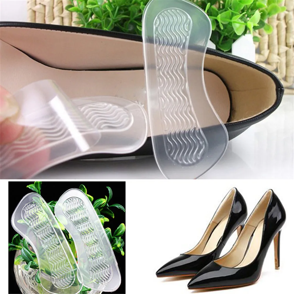Silicone invisible heel stickers transparent non slip wear resistant