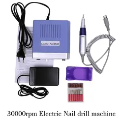 Электрический сверлильный станок для ногтей 30000r, инструменты для снятия лака, оборудование для маникюра, педикюра