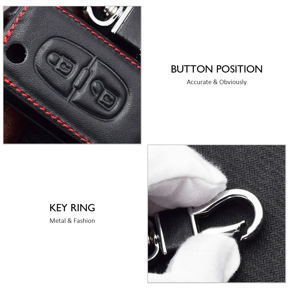 Кожаный чехол для автомобильных ключей, чехол для Peugeot RCZ 206 207 306 307 308 407 408 Citroen C2 C3 C4 Quatre ДИСТАНЦИОННОГО чехол для ключа чехол сумка для ключей