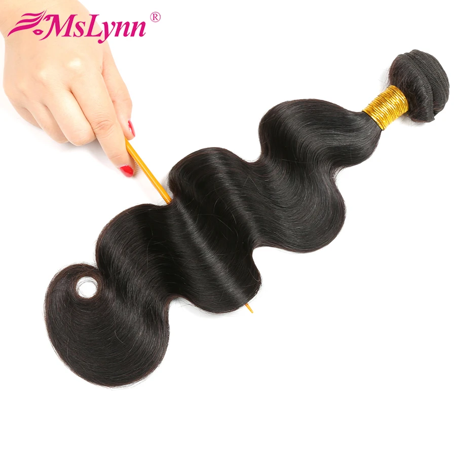 altBody Wave 4 Bundles Deal Peruvian Hair Bundles Human Hair Weave 100% Mslynn Non Remy Hair Extension Double Hair Weft 8-28Inch