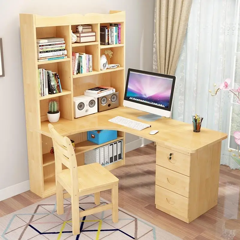 Кровать De Oficina Escritorio Mueble поддержка Ordinateur портативный Винтаж деревянный компьютер Tablo прикроватный стол для ноутбука с книжной полкой