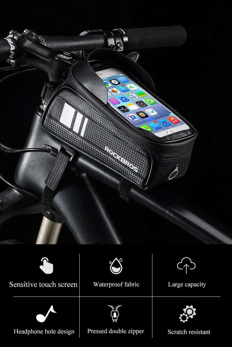 Flash Deal ROCKBROS Waterproof Bicycle Frame Bags Cycling Touch Screen Top Tube Bags Bike Handlebar Front Phone Case Holder Bags 6.0 Inch 9 Flash Deal ROCKBROS Waterproof Bicycle Frame Bags Cycling Touch Screen Top Tube Bags Bike Handlebar Front Phone Case Holder Bags 6.0 Inch 9