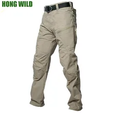 Военные тактические брюки карго для мужчин спецназ армейские военные брюки SWAT водонепроницаемые большие с несколькими карманами хлопковые брюки