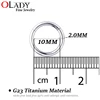 6mm 8mm 10mm 12mm 12G 14G 16G Circular Septum Clicker Titanium Hoop Earrings Piercing For Women Men 3