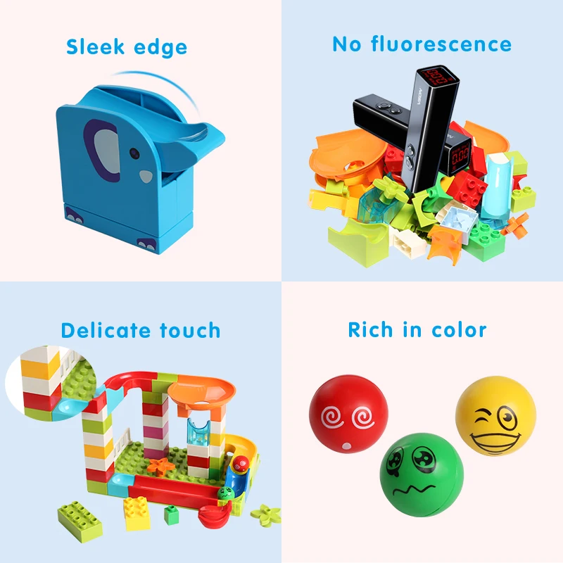 Duplos كبيرة اللبنات الكرة متاهة سباق تشغيل المسار الاكسسوارات متوافق LegoINGLY DIY الطوب الشريحة Slideway ألعاب أطفال هدية