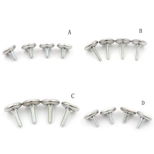 

Metal Face Nylon Base Furniture Table Chair Sofa Adjustable levelling Leg Feet Glide Slide Leveler 4 Pcs 4 Sizes