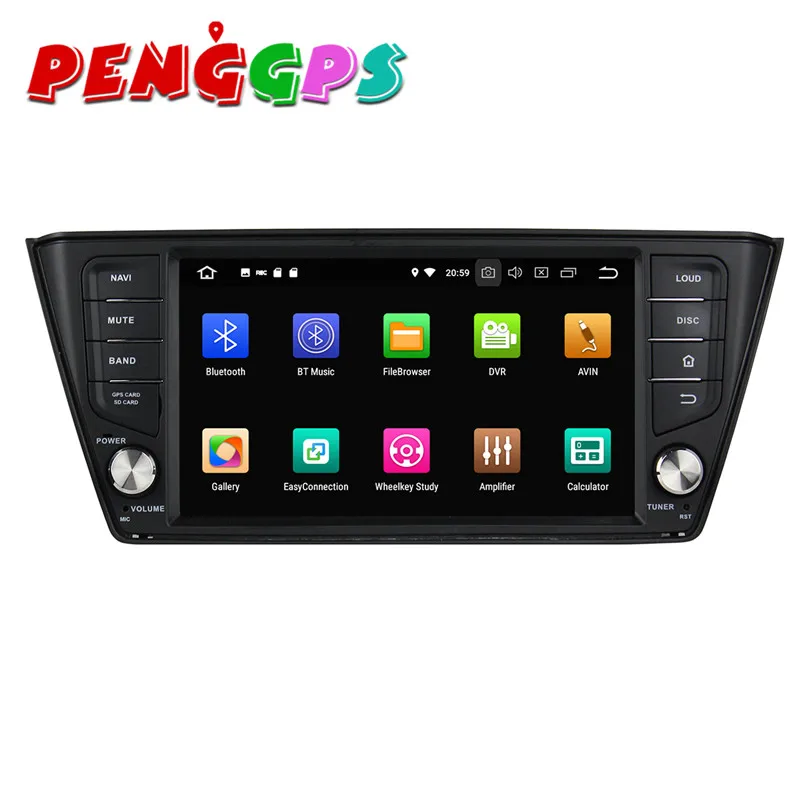 Sale Android 8.0 7.1 Car DVD Player GPS Navigation Headunit For VW Skoda Fabia 2015 2016 2017 Car Stereo Auto Multimedia IPS Screen 7