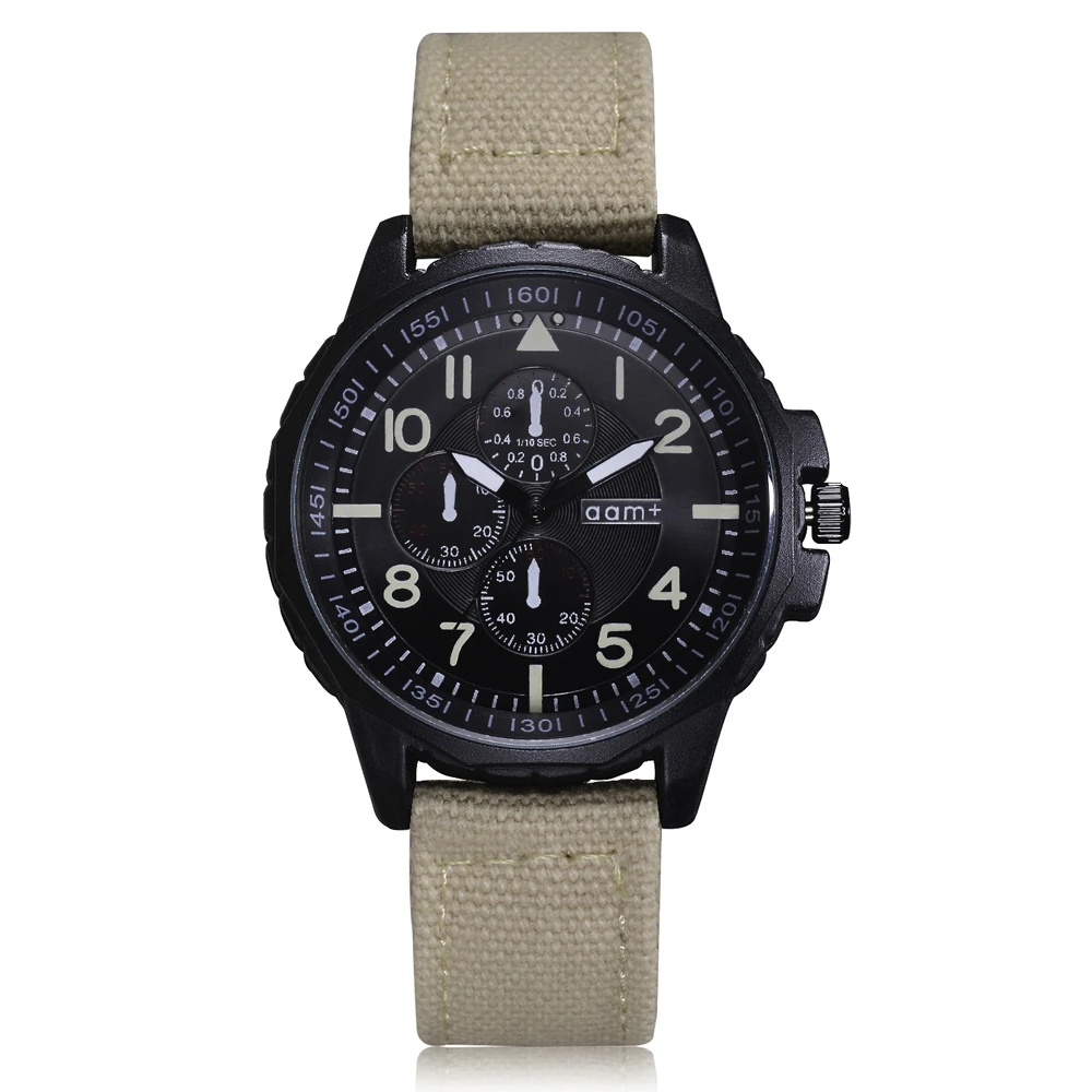 

Men Nylon Strap Quartz Watch Clock Decorative sub-dial Waterproof Creative Cost Watch Montre Homme