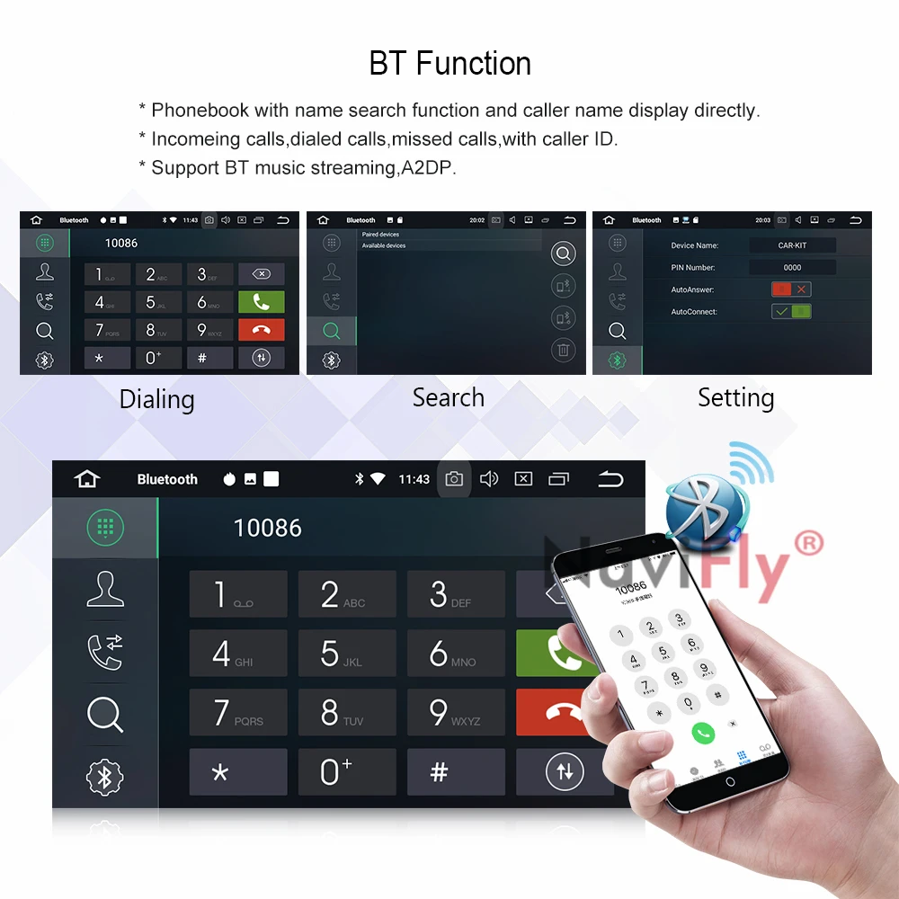 Discount NaviFly PX3 2G RAM 7"2 din Android 7.1.1 car radio dvd player for Toyota Avensis t27 2003-2008 WIFI BT RDS GPS 13