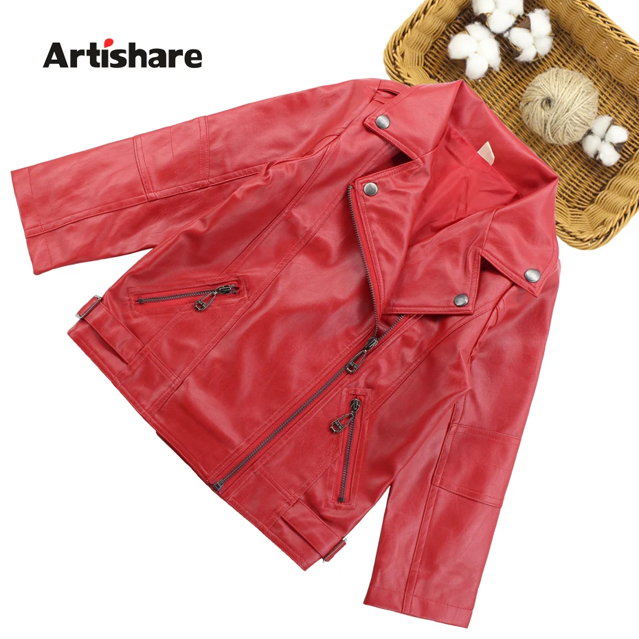 

Jacket For Girls Pu Leather Outerwear Coats Girl Long Sleeve Jacket Boys Autumn Teenage Costumes For Girls 6 8 10 12 13 14 Year