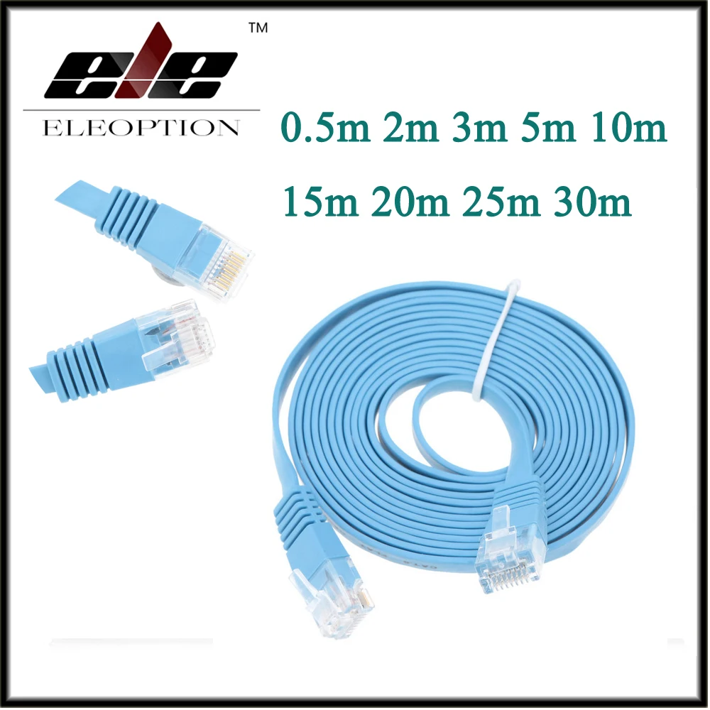 

5PCS/Lot High Speed Cat6 Ethernet Flat Cable RJ45 Computer LAN Internet Network Cord 0.5m 2m 3m 5m 10m 15m 20m 25m 30m/98.42ft