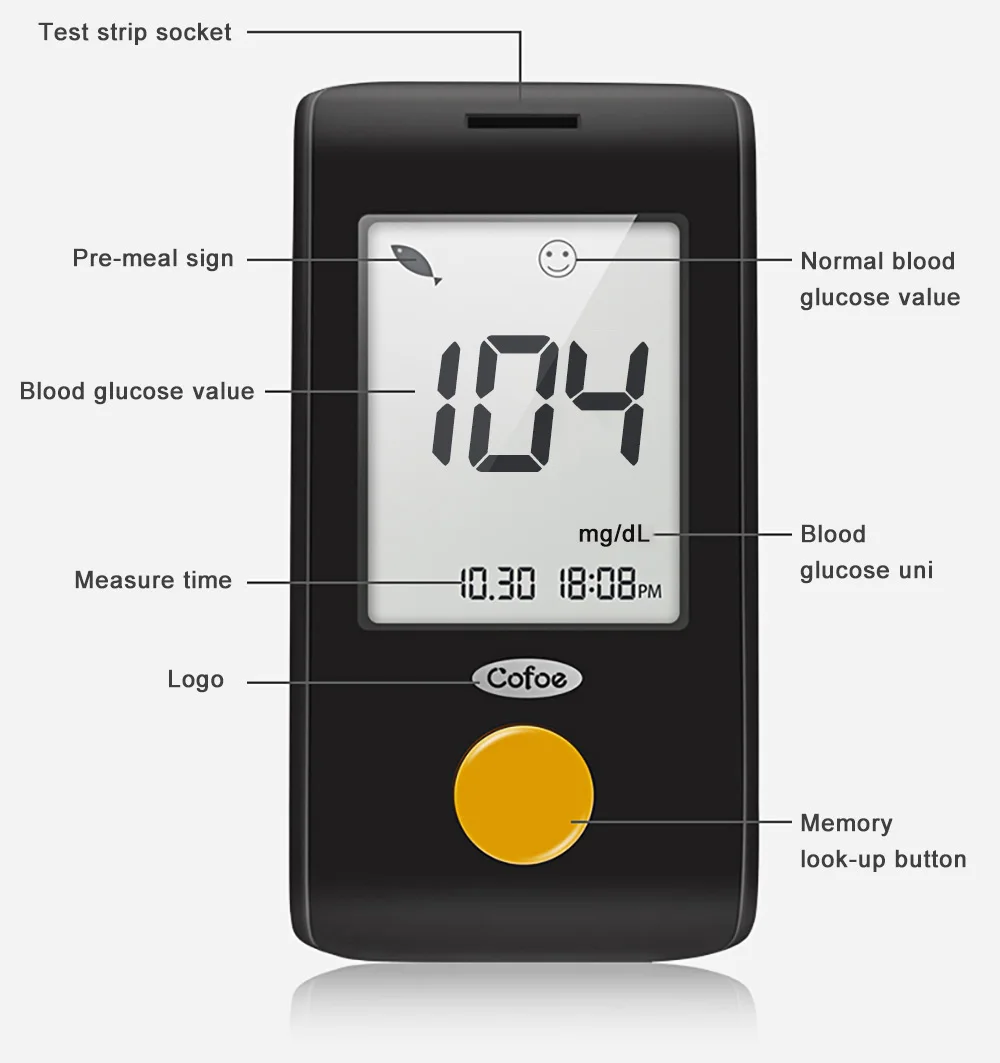 médico glucometer mg dl monitor de saúde