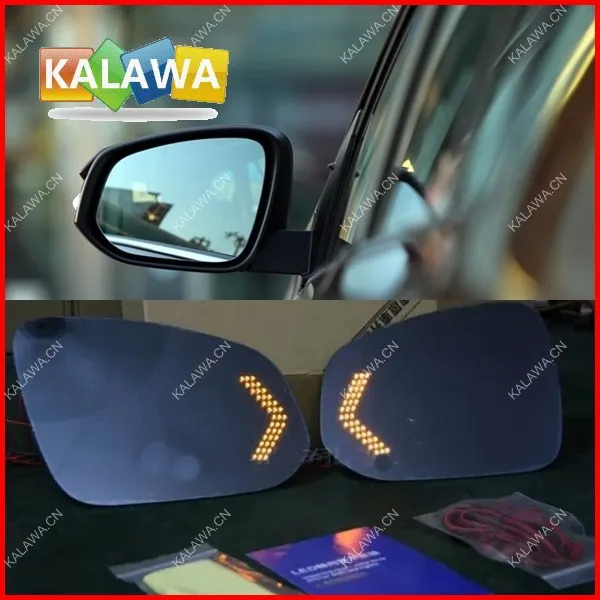 

Blu-Ray Car rearview side mirror with LED arrow turn light Customized case for Toyo.ta New R.av4 2013 1A Freeshipping GGG