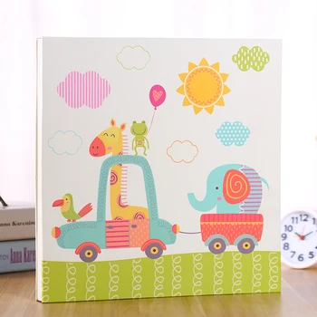 

Children's Baby Growth Memorial Recordbook 30 sheets DIY Photo Album Large Capacity Self-adhesive Film-covered Photo Album