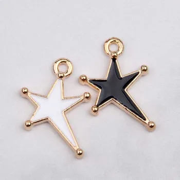 

100pcs Enamel Charms Irregular stars 13*20mm Handmade earring bracelet necklace Jewelry Making DIY accessories hot gift Alloy