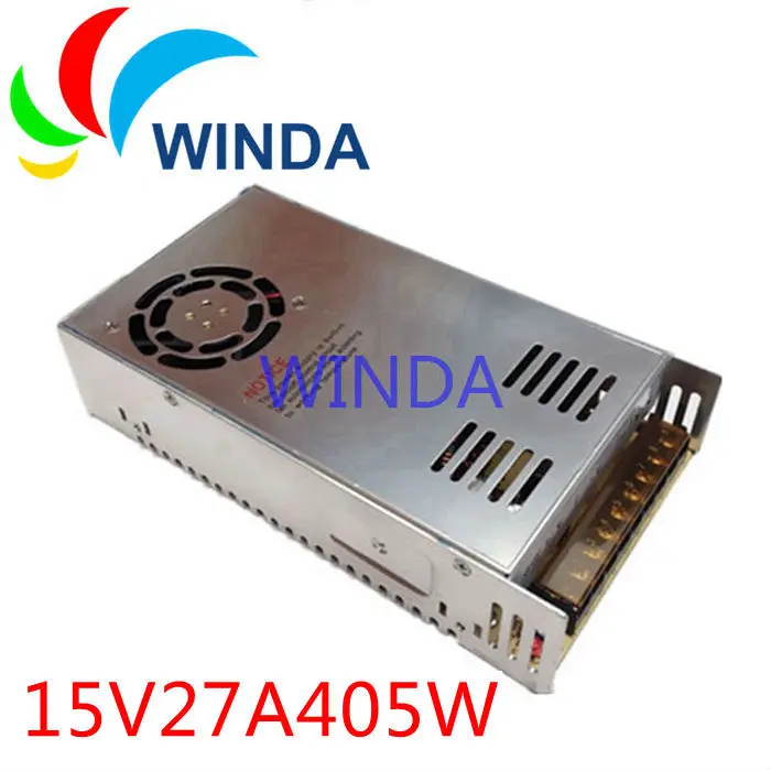 

Power supply voltage transformer 15V 27A AC 110V 220V built-in cooling DC fan security video camera driver