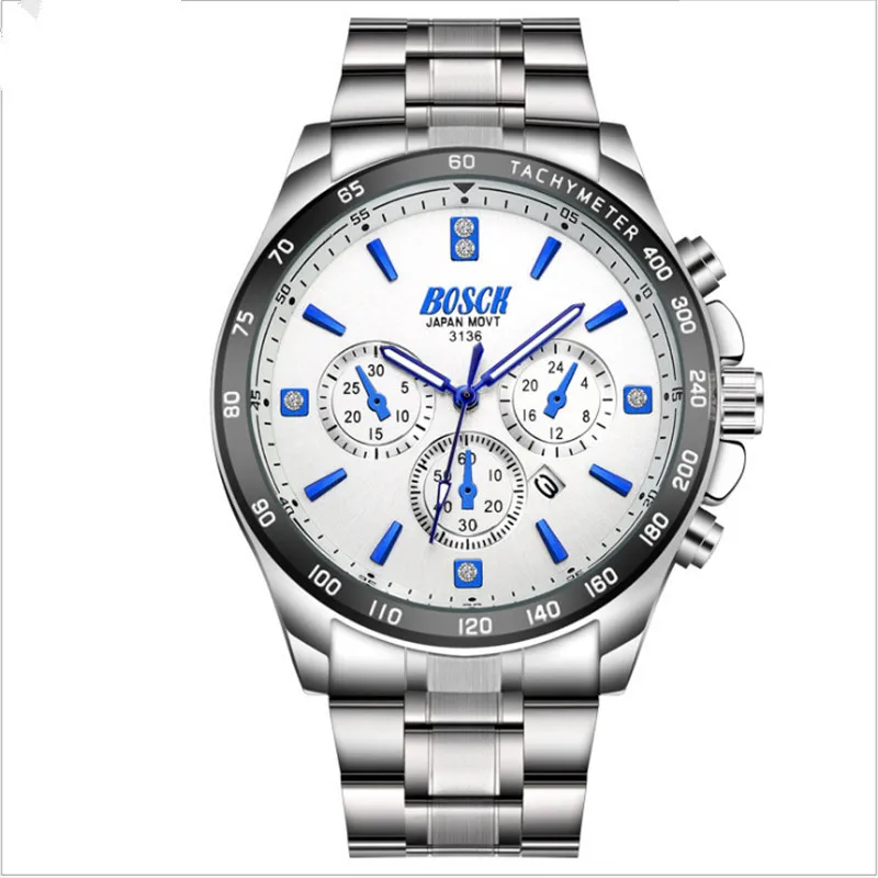 

Men's Watches Business Calendar Fashion Casual Stainless Steel Non-mechanical Quartz Wristwatches17
