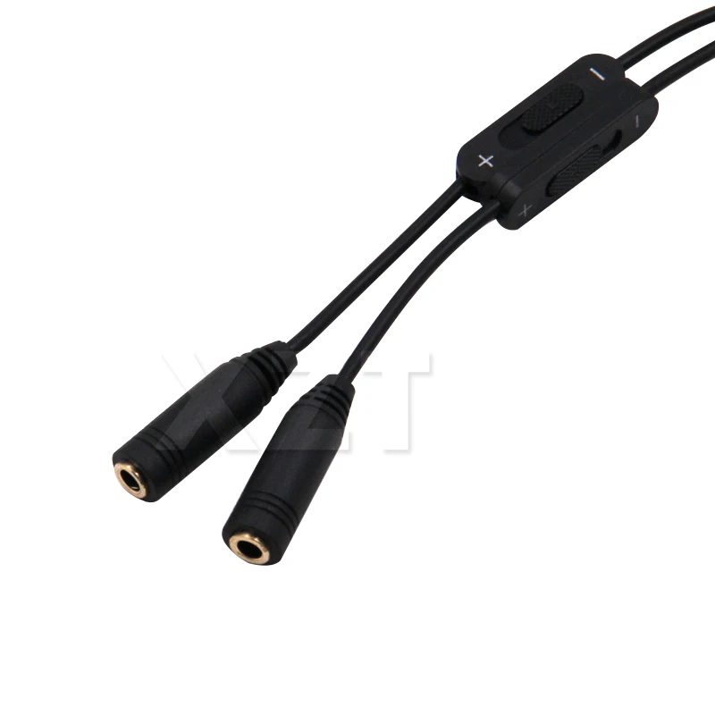 

Newest 3.5mm Male to 2 Female Stereo Audio Y Splitter Adapter Cable With Volume Control for Phone MP3 PC Laptop
