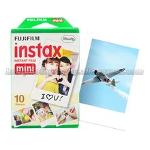 100% original fujifilm fuji instax mini 8 película blanc 10 unids papel fotográfico para polaroid 7 s 8 90 25 55 compartir sp-1 mini cámara instantánea