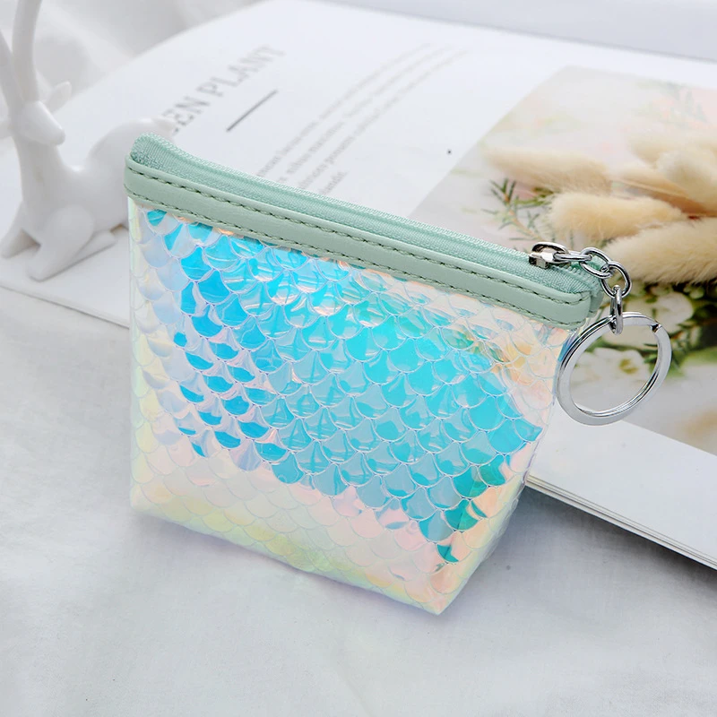 

Fashion Colorful Laser Coin Bag Purses Holder Mini Simple Girl Kids Boy Change Wallets Gift Storage Money Zipper Pouch Children