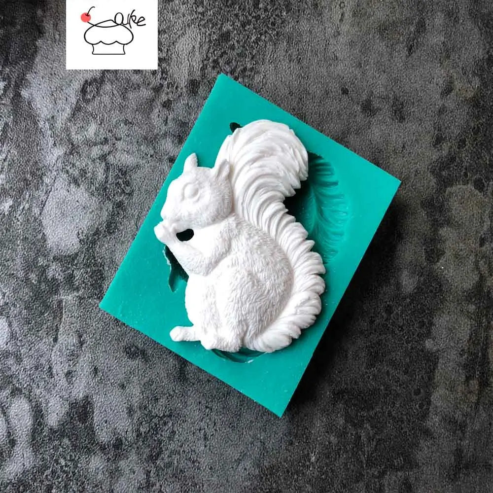 

Aouke Squirrel Silicone Decorating Molds Cake Silicone Mold Sugarpaste Candy Chocolate Gumpaste Clay Mould