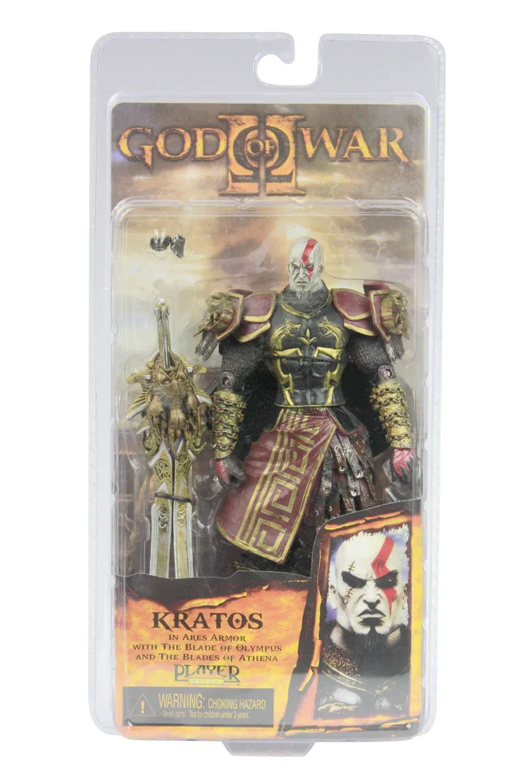 

High Quality NECA God of War 2 II Kratos in Ares Armor W Blades 7" PVC Action Figure Toy Doll Chritmas Gift