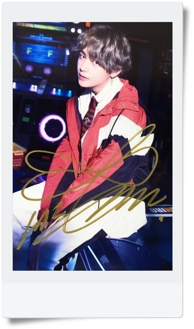 

signed Bangtan Boys V autographed photo LOVE YOURSELF 4*6 inches freeshipping 092017A
