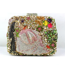 Luxury Cheap Clutch Bag in Mini Size Beaded Fashion Handbags for Women Wedding Occasion Crystal Evening Clutches on Sale