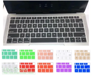 

Silicone Keyboard cover English Skin Protector for Apple MacBook Air 13 Inch 2018 Release A1932 with Retina Display and Touch ID