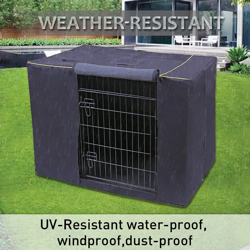 

RUDomestic Delivery Dog Kennel Cover Waterproof Oxford Durable Dog Cage Cover Foldable Outdoor Washable Pet Kennel Crate Cover